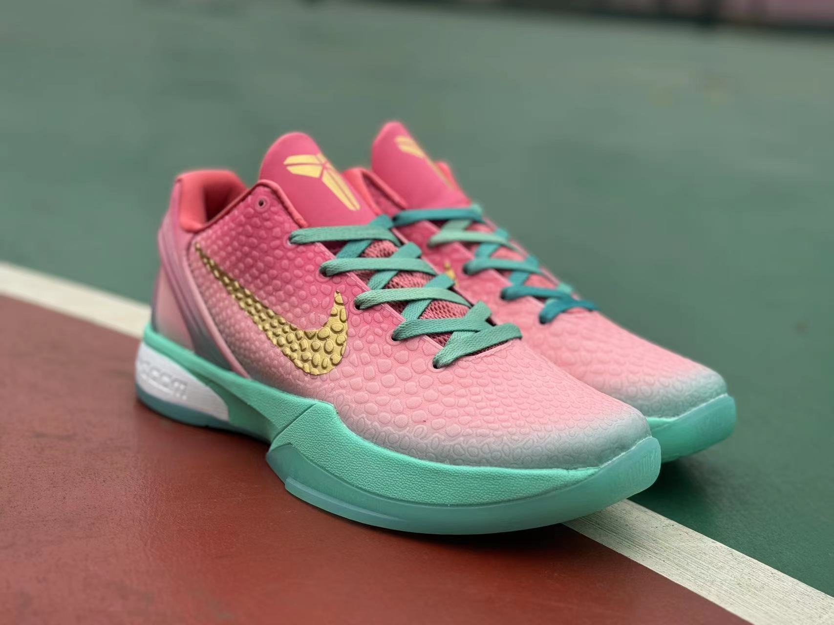 Nike Kobe 6 Protro Pink gold green